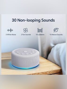 Sound Machine Night Light White Noise Brown Noise Machine 30 Non Looping Sounds